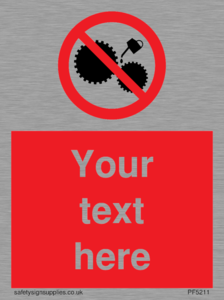 Custom No Oiling Sign