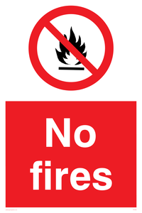No fires sign 