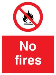 No fires sign 