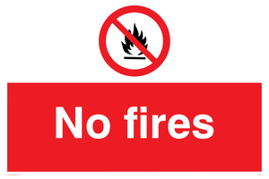 No fires sign 