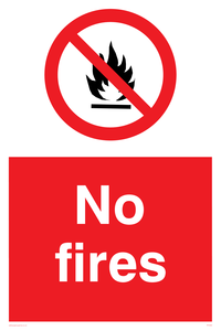 No fires sign 
