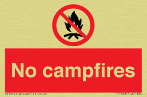 No campfires