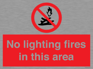 No lighting fires in this area