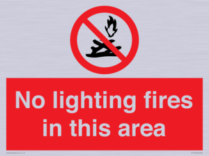 No lighting fires in this area