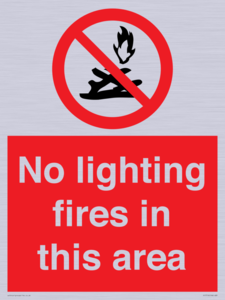 No lighting fires in this area