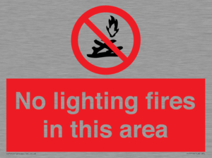 No lighting fires in this area