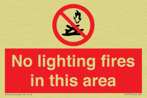 No lighting fires in this area