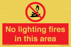 No lighting fires in this area