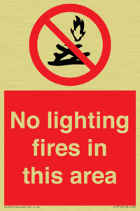 No lighting fires in this area