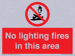 No lighting fires in this area