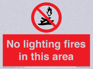 No lighting fires in this area
