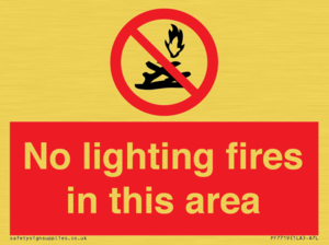 No lighting fires in this area