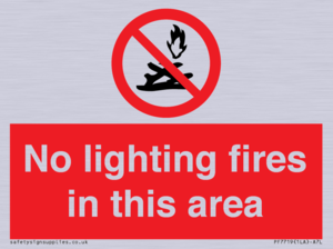 No lighting fires in this area