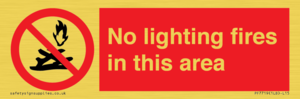 No lighting fires in this area