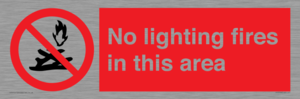 No lighting fires in this area