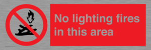 No lighting fires in this area