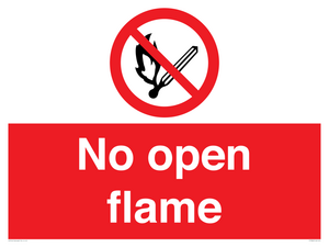 No open flame