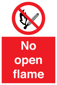 No open flame