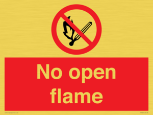 No open flame