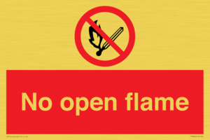 No open flame