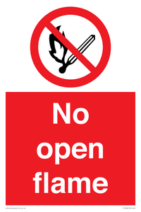 No open flame