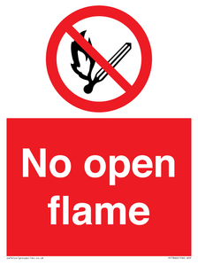 No open flame