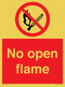 No open flame