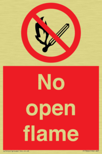 No open flame