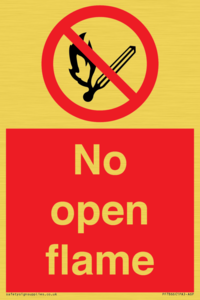 No open flame