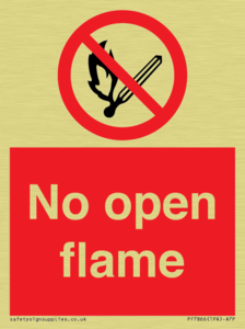 No open flame