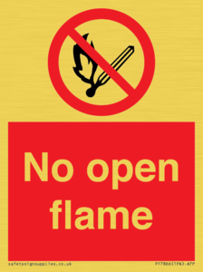 No open flame