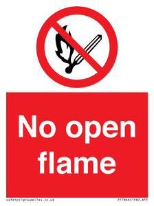 No open flame