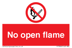 No open flame