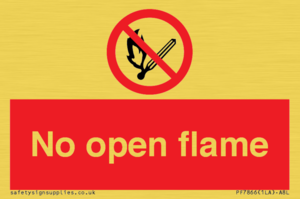 No open flame