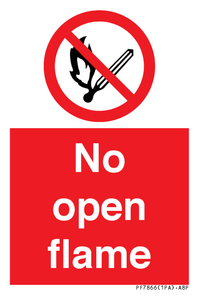 No open flame