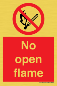 No open flame