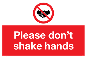 Please don't shake hands