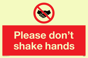 Please don't shake hands