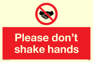 Please don't shake hands