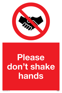 Please don't shake hands