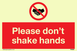 Please don't shake hands