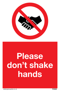 Please don't shake hands