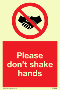 Please don't shake hands