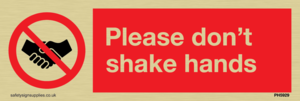 Please don't shake hands
