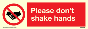 Please don't shake hands