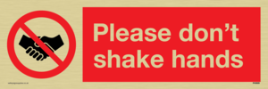 Please don't shake hands