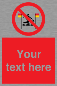 Custom No surfing between the red and yellow flags