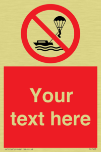 Custom No parasailing