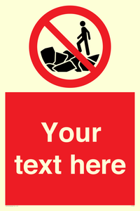 Custom No climbing on rocks