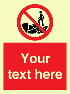 Custom No climbing on rocks